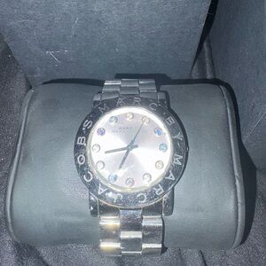 Marc By Marc Jacobs Silver Watch with Colorful Accents